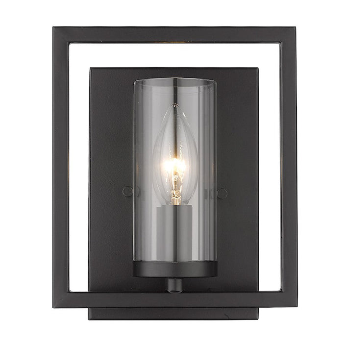 Golden Lighting Marco 1 Light Wall Sconce, Matte Black