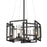 Golden Lighting Marco 4 Light Pendant, Matte Black/Clear