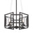 Golden Lighting Marco 4 Light Pendant, Matte Black/Clear