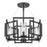 Golden Lighting Marco 4 Light Pendant, Matte Black/Clear