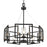 Golden Lighting Marco 5 Light Chandelier, Matte Black/Clear Glass - 6068-5BLK