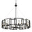 Golden Lighting Marco 8 Light Chandelier, Matte Black/Clear Glass - 6068-8BLK