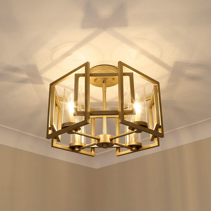 Golden Lighting Marco 4 Light Flush Mount