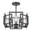 Golden Lighting Marco 4 Light Semi-Flush Mount, Matte Black - 6068-SFBLK