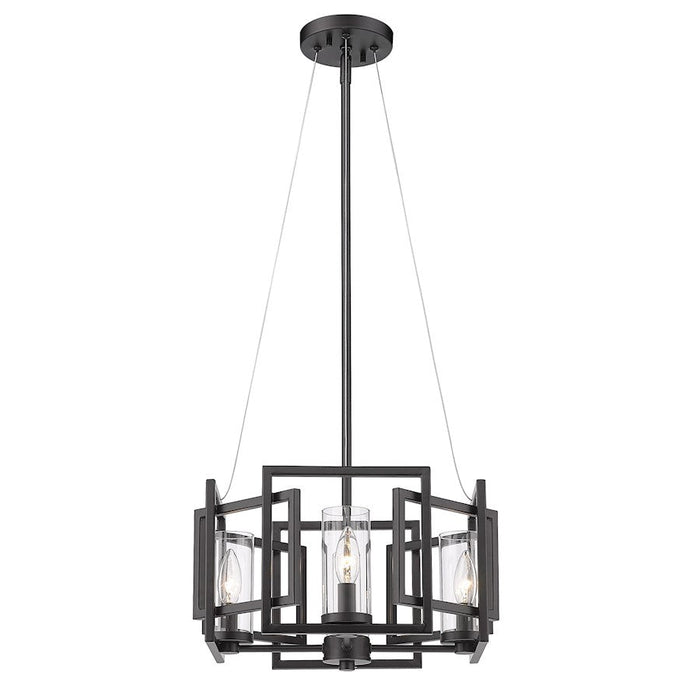 Golden Lighting Marco 4 Light Semi-Flush Mount, Matte Black