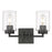 Golden Lighting Tribeca 2 Light Bath Vanity, Matte Black