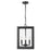 Golden Lighting Tribeca 4 Light Outdoor Pendant, Natural Black