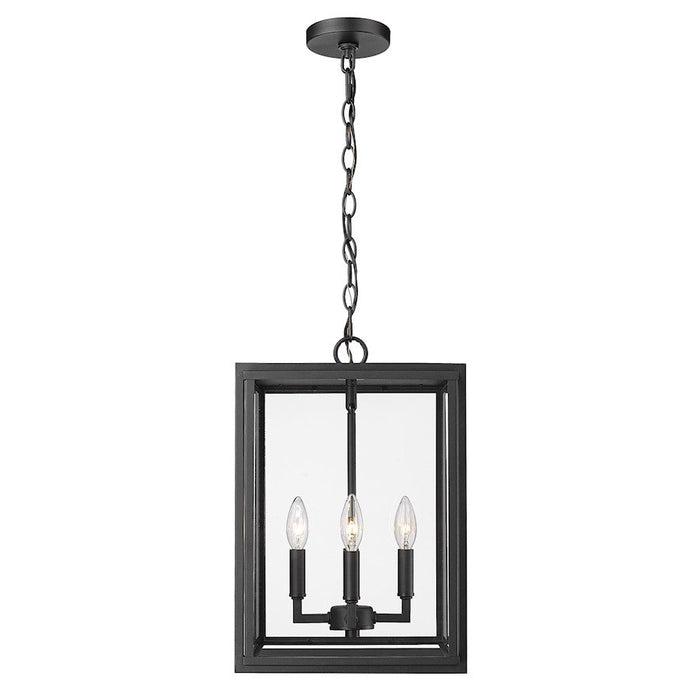 Golden Lighting Tribeca 4 Light Outdoor Pendant, Natural Black