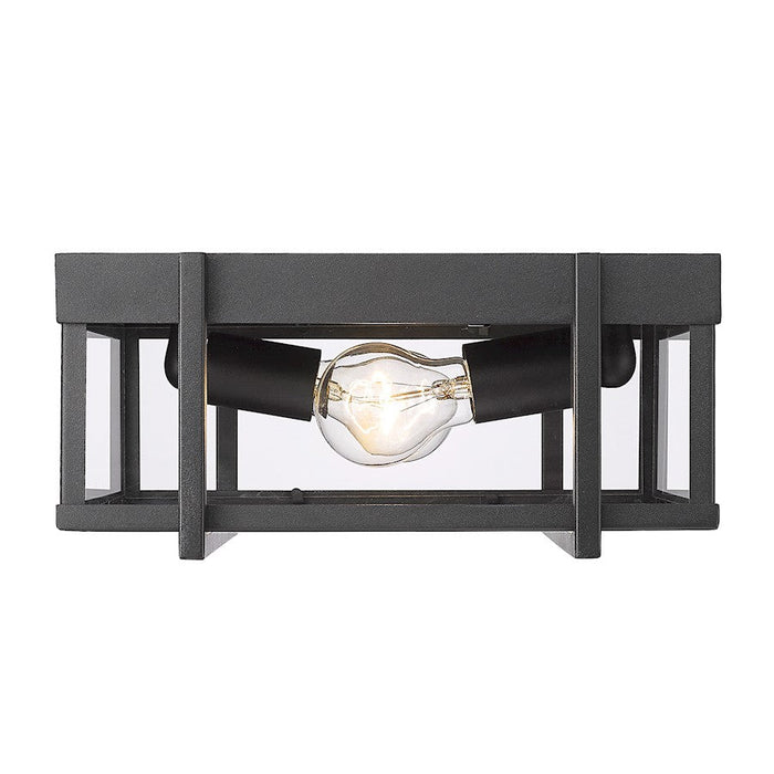 Golden Lighting Tribeca 2 Light Outdoor Flush Mount, Black