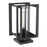 Golden Lighting Tribeca 1-Light Outdoor Pier Mount, Black/Clear