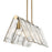 Golden Lighting Serenity 5-Light Linear Pendant, Brass/Water