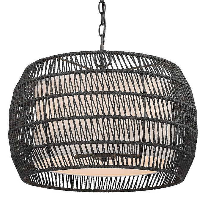 Golden Lighting Everly 4-Light Pendant, Black/Black