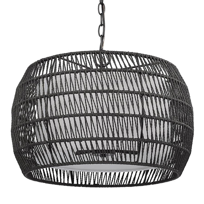 Golden Lighting Everly 4-Light Pendant, Black/Black