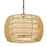 Golden Lighting Everly 4 Light Chandelier, Black/Natural Rattan - 6805-4BLK-NR