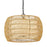 Golden Lighting Everly Chandelier, Black/Natural Rattan