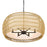 Golden Lighting Everly Chandelier, Black/Natural Rattan