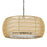 Golden Lighting Everly Chandelier, Black/Natural Rattan