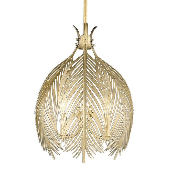 Golden Lighting Cay 3-Light Pendant, Vintage Fired Gold