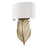 Golden Lighting Cay 2-Light Wall Sconce, Gold/Ivory Linen