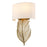 Golden Lighting Cay 2-Light Wall Sconce, Gold/Ivory Linen