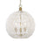 Golden Lighting Florence 3 Light Pendant, Bronze/White Raphia - 6933-3PBCB-WR