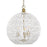 Golden Lighting Florence 3 Light Pendant, Bronze/White Raphia