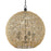 Golden Lighting Florence 5 Light Pendant, Black/Raphia Rope