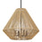 Golden Lighting Valentina 4 Light Pendant, Matte Black/Natural - 6937-4PBLK-NR