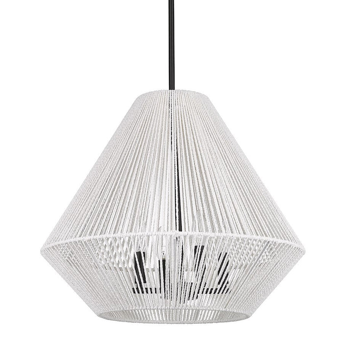 Golden Lighting Valentina 4 Light Pendant, Matte Black - 6937-4PBLK-WR