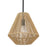 Golden Lighting Valentina 1-LT Medium Pendant, Black/Natural Rope - 6937-MBLK-NR