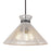 Golden Lighting Avon 3 Light Pendant, Black/Bleached Raphia Rope - 6938-3PBLK-BR