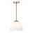 Golden Lighting Brinkley 1 Light Small Pendant, Bronze/Porcelain