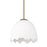 Golden Lighting Brinkley 1 Light Small Pendant, Bronze/Porcelain