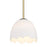 Golden Lighting Brinkley 1 Light Small Pendant, Bronze/Porcelain