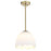 Golden Lighting Brinkley 1 Light Small Pendant, Bronze/Porcelain