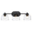 Golden Lighting Roxie 3 Light Bath Vanity, Black/Clear