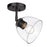 Golden Lighting Roxie 1 Light Semi-Flush, Black/Black/Clear - 6958-SFBLK-BLK-CLR