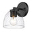 Golden Lighting Roxie 1 Light Semi-Flush, Black/Clear