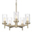 Golden Lighting Winslett 5 Light Chandelier, White Gold/Ribbed - 7011-5WG-CLR