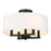 Golden Lighting Eliana 4 Light Semi Flush Mount, Black/White