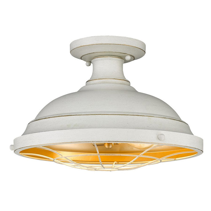 Golden Lighting Bartlett 2 Light Semi-Flush, French White - 7312-SFFW