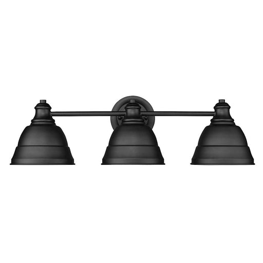 Golden Lighting Rebel 3-Light Bath Vanity, Black/ Black - 7313-BA3BLK