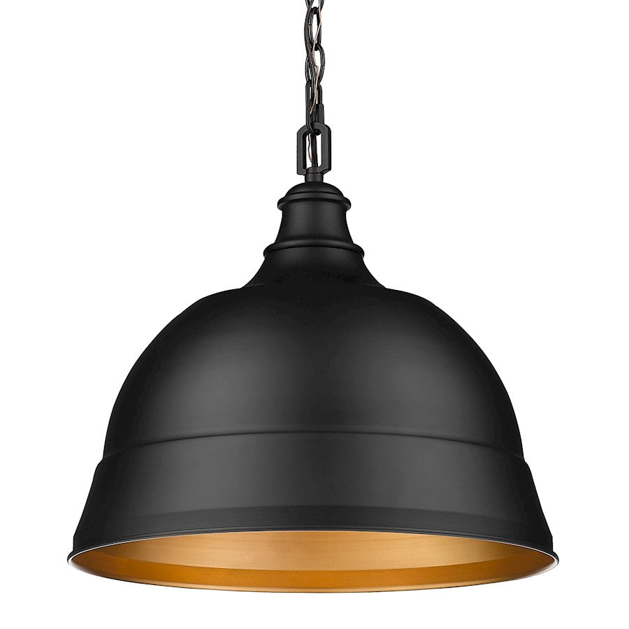 Golden Lighting Rebel 2-Light Pendant, Matte Black/Matte Black - 7313-LBLK