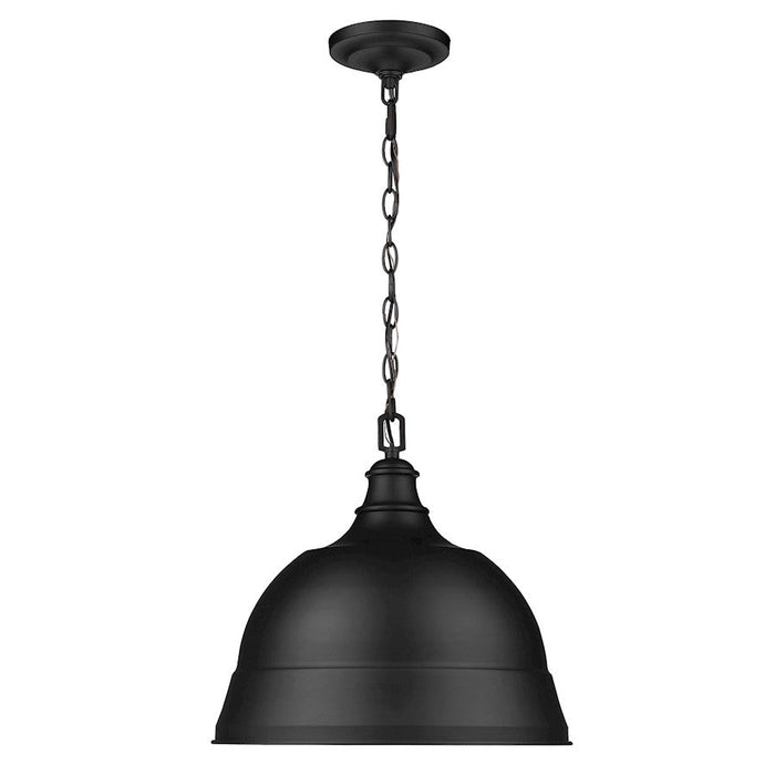 Golden Lighting Rebel 2-Light Pendant, Matte Black/Matte Black