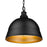 Golden Lighting Rebel 2-Light Pendant, Matte Black/Matte Black