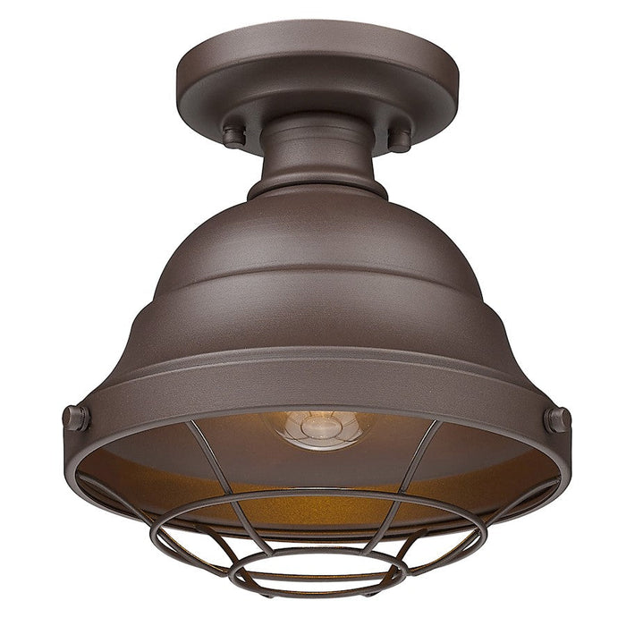 Golden Lighting Bartlett Outdoor Semi Flush Mount, Textured Bronze - 7316-OSFTBZ