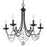 Golden Lighting Mirabella 6 Light Chandelier, Matte Black - 7644-6BLK