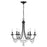 Golden Lighting Mirabella 6 Light Chandelier, Matte Black