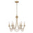 Golden Lighting Serafina 6 Light Chandelier, Golden Aura - 7646-6GA