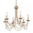 Golden Lighting Serafina 6 Light Chandelier, Golden Aura